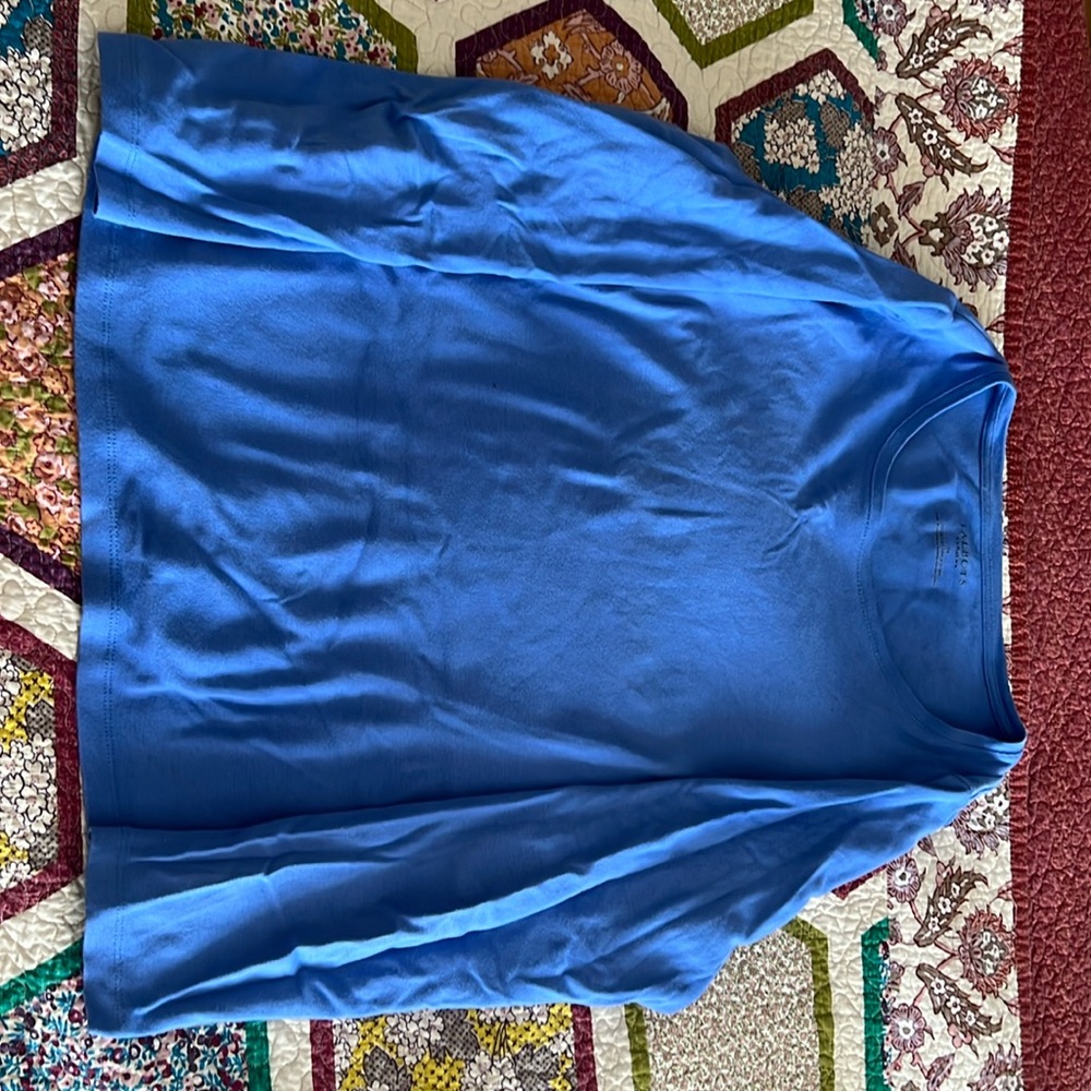 Talbots Plus 100% Size 1X Cotton Blue Long sleeve T-shirt - size XL